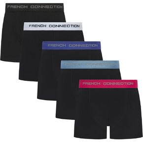 French Connection Boxers for Men – Pack of 5 – Everyday Wear Men’s Underwear that Combine Style with Comfort
