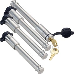 61776 | 4 حزمة مختلطة 3.0 ، مفتاح على حد سواء ، أقفال B & W Hitch لـ B & W Tow & Stow قابلة للتعديل الكرة 2 "10K و 2.5" 18K و 3 "مستقبل ، American Made in USA ، أفضل إكسسوارات الشاحنات ، قفل Hitch الثقيل