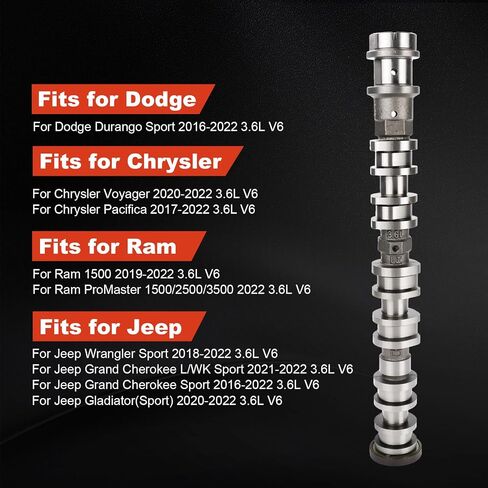 5047912AA GEAND SIDE CAMMASHING AMPATING متوافق مع Jeep Grand Cherokee L WK Gladiator Wrangler for Dodge Durango for Chrysler Pacifica for Chrysler Voyager for Ram Promaster 1500/2500/3500 2016-2024 in Kuwait