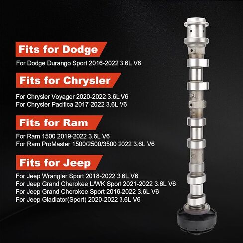 5047912AA GEAND SIDE CAMMASHING AMPATING متوافق مع Jeep Grand Cherokee L WK Gladiator Wrangler for Dodge Durango for Chrysler Pacifica for Chrysler Voyager for Ram Promaster 1500/2500/3500 2016-2024 in Kuwait