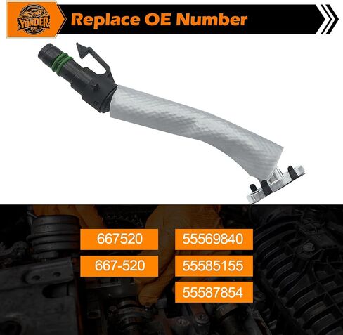 Turbocharger Turbo Oil Return Pipe Tube Compatible with Buick, Chevrolet - 1.4L - Encore 2013-2021, Cruze 2011-2016, Sonic 2012-2020, Trax 2013-2021, Replace OE 55569840, 55587854 in Kuwait