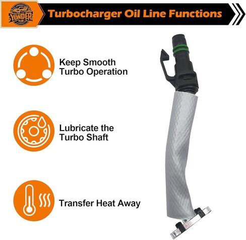 Turbocharger Turbo Oil Return Pipe Tube Compatible with Buick, Chevrolet - 1.4L - Encore 2013-2021, Cruze 2011-2016, Sonic 2012-2020, Trax 2013-2021, Replace OE 55569840, 55587854 in Kuwait