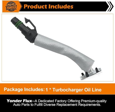 Turbocharger Turbo Oil Return Pipe Tube Compatible with Buick, Chevrolet - 1.4L - Encore 2013-2021, Cruze 2011-2016, Sonic 2012-2020, Trax 2013-2021, Replace OE 55569840, 55587854 in Kuwait