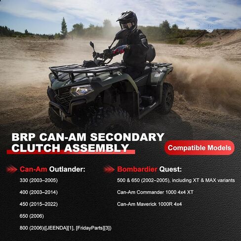 جمعية القابض الثانوية ملائمة لـ Can Am Outlander & Commander & Maverick 1000r 4x4 قابض مدفوع ثانوي ثانٍ ث/الربيع والسلع 420280173 ، 420280178 ، 420280236 ، 420280499 ، 420220913 in Saudi Arabia