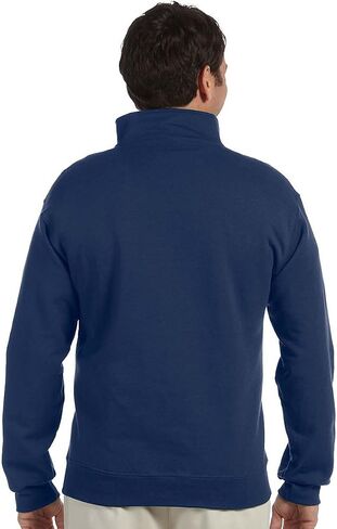 Jerzees mens 9.5 oz. 50/50 Super Sweats NuBlend Fleece Quarter-Zip Pullover(4528)-BLACK-L in Kuwait