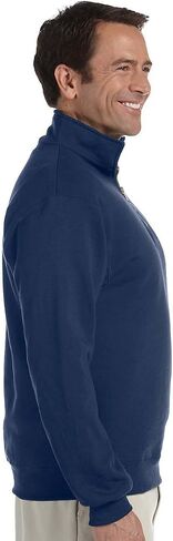 Jerzees mens 9.5 oz. 50/50 Super Sweats NuBlend Fleece Quarter-Zip Pullover(4528)-BLACK-L in Kuwait