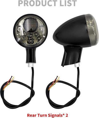 HDBUBALUS Rear LED Turn Signal Light Running Brake Light Indicator Lamp Fit for Harley Sportster XL883 XL1200 1992-2022 Grey Lens in Saudi Arabia