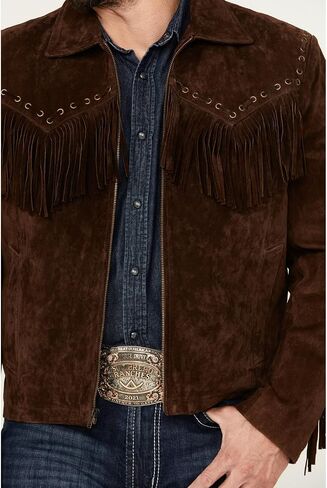 Scully Men's Fringed Suede Leather Short Jacket - 221-409 in Saudi Arabia