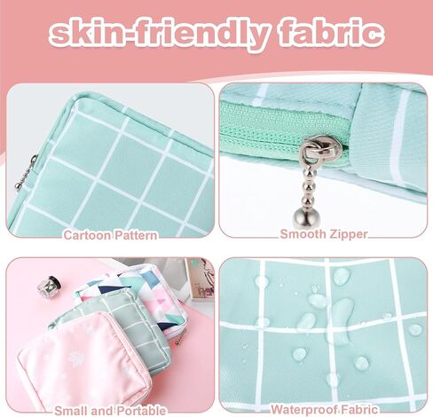 3PCS Sanitary Napkin Storage Bag, Menstrual Pad Zipper Bag Period Pouch Portable Period Bag Tampon Holder Tampon Bags for Women Girl Daily Use Outdoor Travel (Style 1) in Saudi Arabia