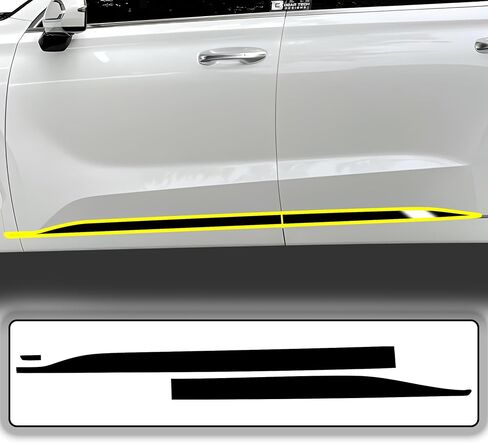 BOGAR TECH DESIGNS Side Window Chrome Delete Dechrome Film Overlay Compatible with Hyundai Palisade 2020-2025, Gloss Black in Saudi Arabia
