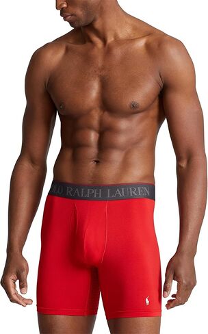 سروال داخلي رجالي من POLO RALPH LAUREN 4D Flex Performance Air Boxer، مقاس عادي وطويل، 3 قطع in Kuwait