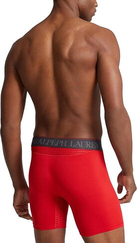 سروال داخلي رجالي من POLO RALPH LAUREN 4D Flex Performance Air Boxer، مقاس عادي وطويل، 3 قطع in Kuwait