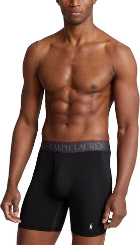 سروال داخلي رجالي من POLO RALPH LAUREN 4D Flex Performance Air Boxer، مقاس عادي وطويل، 3 قطع in Kuwait