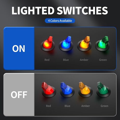 DaierTek ON Off Round Rocker Switches SPST 20mm Mini 12 Volt DC Mini Circle Toggle Switch 12V for Car Automotive RV 2 Pin Switch 120V Wired KCD1-5Pack in Saudi Arabia