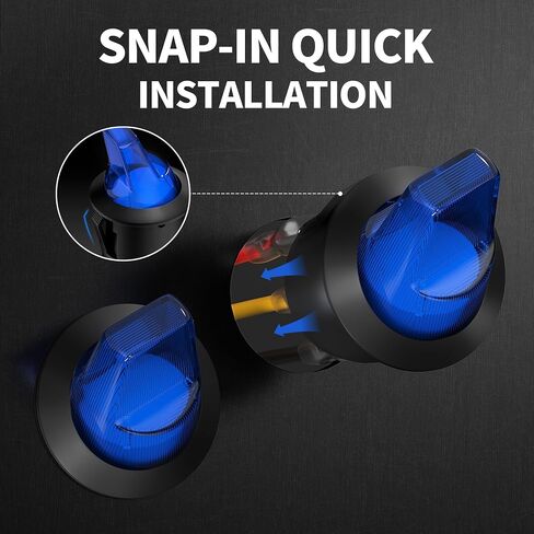 DaierTek ON Off Round Rocker Switches SPST 20mm Mini 12 Volt DC Mini Circle Toggle Switch 12V for Car Automotive RV 2 Pin Switch 120V Wired KCD1-5Pack in Saudi Arabia