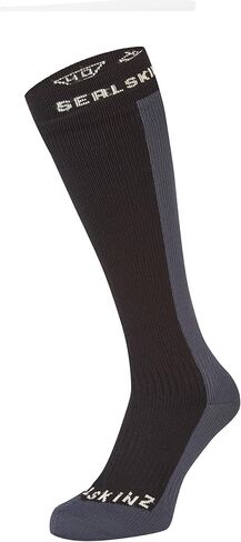 SEALSKINZ Unisex Waterproof Cold Weather Knee Length Sock, Black/Navy Blue, Small in Saudi Arabia