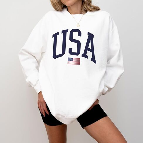 قميص من النوع الثقيل في الولايات المتحدة الأمريكية في الرابع من يوليو ، يوم الاستقلال - جرافيك للنساء والرجال والجنسين و 80 ٪ من القطن in Kuwait