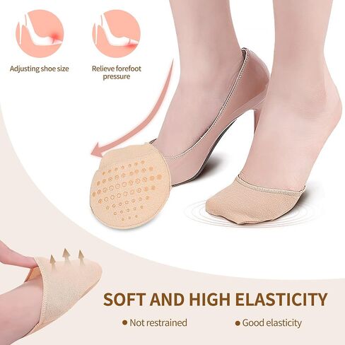 2 Pairs Metatarsal Pads Ball of Foot Cushions Honeycomb Fabric Forefoot Pads for Women High Heels Shoes Foot Pads Invisible Soft Toe Pads Reusable Sock Cushions Pads for Pain Relief Men in Saudi Arabia