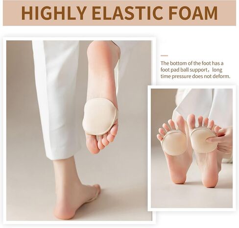 2 Pairs Metatarsal Pads Ball of Foot Cushions Honeycomb Fabric Forefoot Pads for Women High Heels Shoes Foot Pads Invisible Soft Toe Pads Reusable Sock Cushions Pads for Pain Relief Men in Saudi Arabia