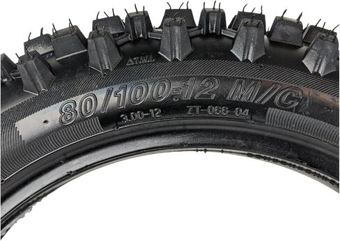 Redcap 80/100-12 الإطار الخلفي مع 3.00-12 أنبوب داخلي-لخطوط الطرق الوعرة ، 90CC-125CC ، CRF ، SSR ، SDG ، PW80 ، DRZ110 ، CRF70 ، CRF110 ، XR70 ، KLX110 ، KX65 ، TTR90 ، TTR110 ، JR80 ، PW80. in Saudi Arabia