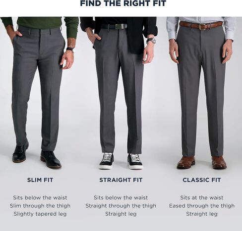 Haggar Men's Big and Tall Big & Tall Premium Comfort Classic Fit Flat Front Dress Pant, charcoal, 50Wx34L in Saudi Arabia