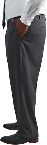 Haggar Men's Big and Tall Big & Tall Premium Comfort Classic Fit Flat Front Dress Pant, charcoal, 50Wx34L in Saudi Arabia