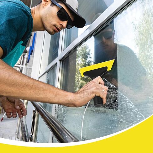 Baderke 2 Pack Small Squeegee 5 Inch, Rubber Blade Window Tint Squeegee, Mini Wiper, with No-Slip Handle, for Car Window Windshield, Mirror, Glass Door, Tile, Shower(Yellow) in Saudi Arabia