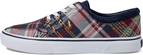 POLO RALPH LAUREN حذاء رياضي قماشي Faxon X منخفض الأعلى أبيض/نيوبورت كحلي 13 D (M) in Kuwait