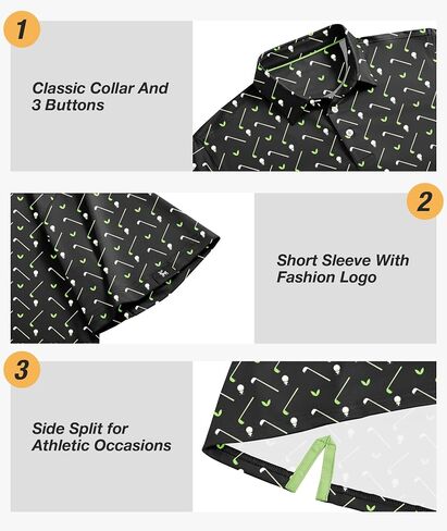 SWISSWELL Men's Moisture Wicking Performance Collared Short Sleeve Golf Shirt in Saudi Arabia