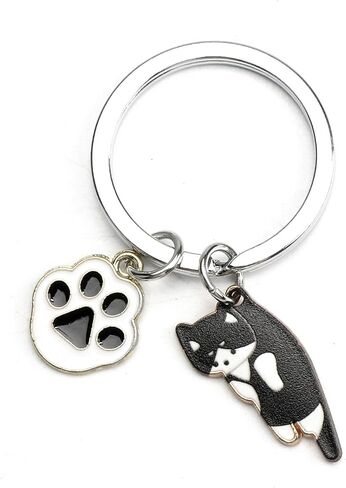 Cat Keychain, Cats Keychain with Paw Pendant for Women, Cute Kitty Gift for Friends Girlfriend Bestie Cat Lovers in Saudi Arabia