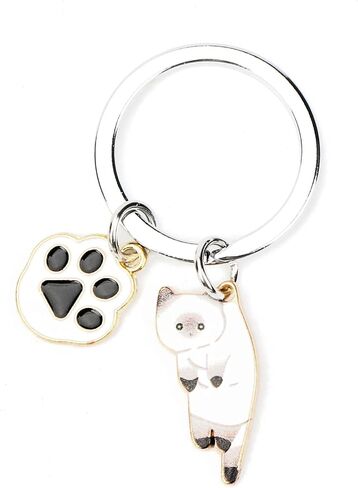 Cat Keychain, Cats Keychain with Paw Pendant for Women, Cute Kitty Gift for Friends Girlfriend Bestie Cat Lovers in Saudi Arabia