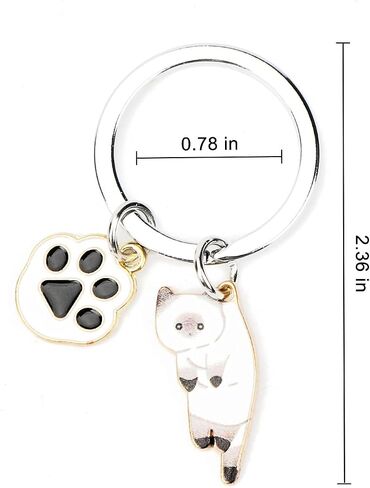 Cat Keychain, Cats Keychain with Paw Pendant for Women, Cute Kitty Gift for Friends Girlfriend Bestie Cat Lovers in Saudi Arabia