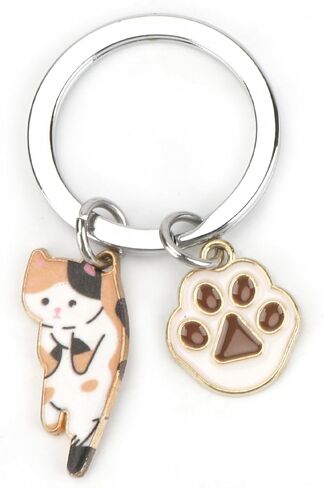 Cat Keychain, Cats Keychain with Paw Pendant for Women, Cute Kitty Gift for Friends Girlfriend Bestie Cat Lovers in Saudi Arabia