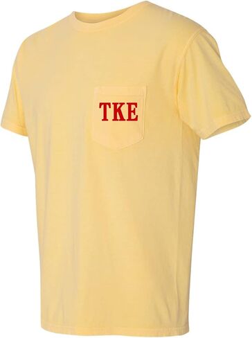 Tau Kappa Epsilon TKE Fraternity Comfort Colors Pocket T-Shirt in Kuwait