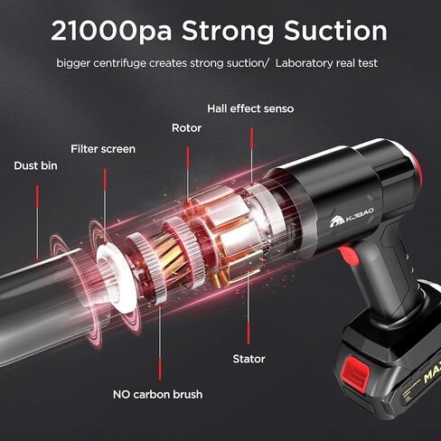 Handheld Cordless Car Vacuum Cleaner, 4 in 1 Powerful 21000PA Handheld Vacuum Cleaner and Air Duster, 18v/120w Portable Mini Hand Held Rechargeable Vacuum for Home, Car, Office, Pet Hair in Saudi Arabia