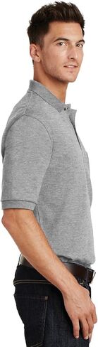 Port Authority Heavyweight Cotton Pique Polo with Pocket 2XL Black in Saudi Arabia