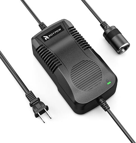 RoyPow AC to DC Converter, 120W(Max 150W) 120V/110V to 12V/10A Cigarette Lighter Socket AC/DC Adapter Power Supply for Inflator, Car Refrigerator, Car Vacuum Cleaner in Saudi Arabia