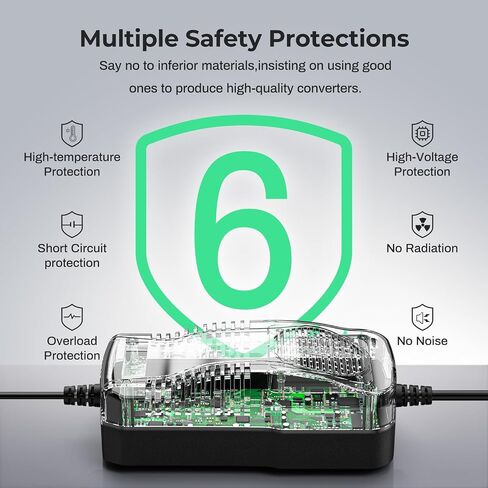 RoyPow AC to DC Converter, 120W(Max 150W) 120V/110V to 12V/10A Cigarette Lighter Socket AC/DC Adapter Power Supply for Inflator, Car Refrigerator, Car Vacuum Cleaner in Saudi Arabia