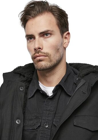 Brandit Men Parka BW Flag, Color:Olive, Size:52/XL in Kuwait