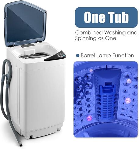 Casart Washing Machine Portable Washer W/ 7.7 Lbs Weight Capacity Washer and Dryer Full Automatic Washing Machine (Pink&White) in Saudi Arabia