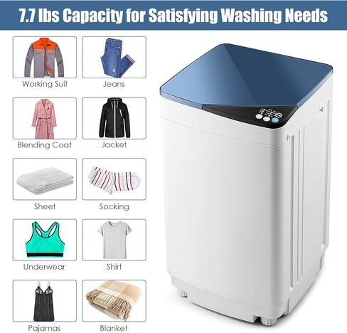 Casart Washing Machine Portable Washer W/ 7.7 Lbs Weight Capacity Washer and Dryer Full Automatic Washing Machine (Pink&White) in Saudi Arabia