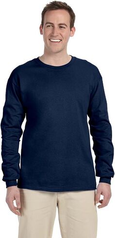 Fruit of the Loom 5 oz.Heavy Cotton HD Long-Sleeve T-Shirt (4930) -SAGESTONE -XL in Saudi Arabia