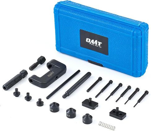 OMT Chain Breaker, 19pc Motorcycle Chain Tool with C Frame 3 Anvils 5 Break Tips, Dirt Bike ATV Motorcycle Chain Breaker Tool Kit Chain Rivet Chain Link Removal Tool for Cam & 25 to 630 Chains, Black in Kuwait