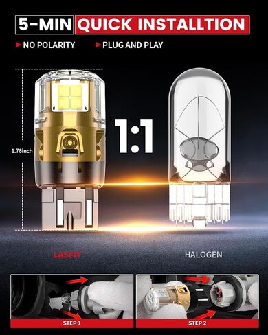 LASFIT 7443 LED Brake Tail Light Bulb, Super Bright 7444NA 7443R 7444 7440 7440A for Stop Parking Lights, W21W WY21W 992, Red (2pcs) in Saudi Arabia