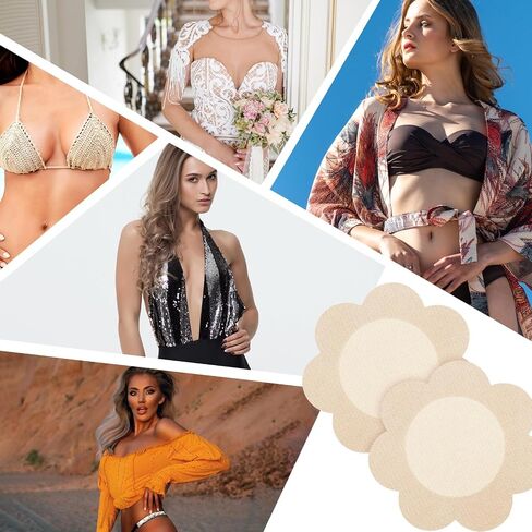 40 Pairs Nipple Covers Disposable Pasties Nipple Cover Stickers for Women, Skin-Friendly Satin Nipple Pasties in Saudi Arabia
