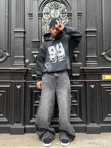Aelfric Eden Mens Hoodies Number 99 Print Hoodie Usisex Y2K Street Street Withed Pullover Pocket Shirt in Saudi Arabia