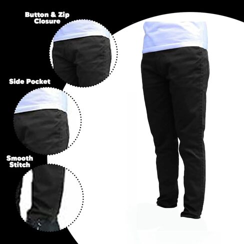Galaxy by Harvic Slim Fit Men's Stretch Chino Pants in Kuwait