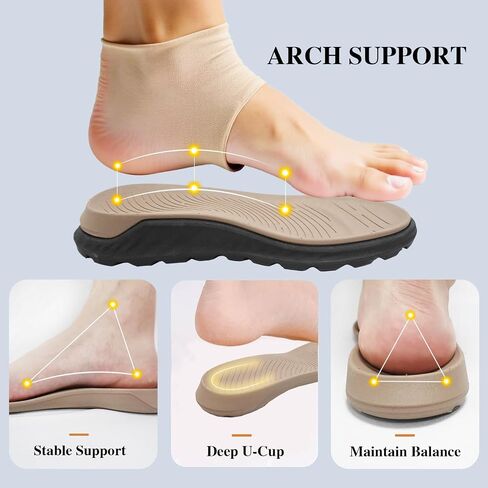 Queday Mens Hiking Sandals With Arch Support Sport Recovery Athletic Walking Sandals For Man Outdoor Summer Casual Thick Cushion Beach Water Fisherman Sandal in Saudi Arabia