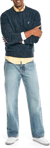 Nautica Men's Authentic Loose Denim Jeans, Ocean Shallows Wash, 34W in Saudi Arabia