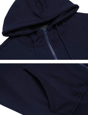 COOFANDY Men's Tracksuit Athletic Casual Full Zip Sports Jogging Gym Sweatsuit, Navy, Small in Saudi Arabia